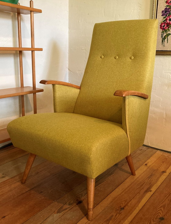Image 1 of Vintage fauteuil met voetenbankje