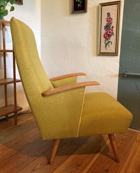 Image 1 of Vintage fauteuil met voetenbankje