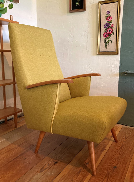 Image 1 of Vintage fauteuil met voetenbankje
