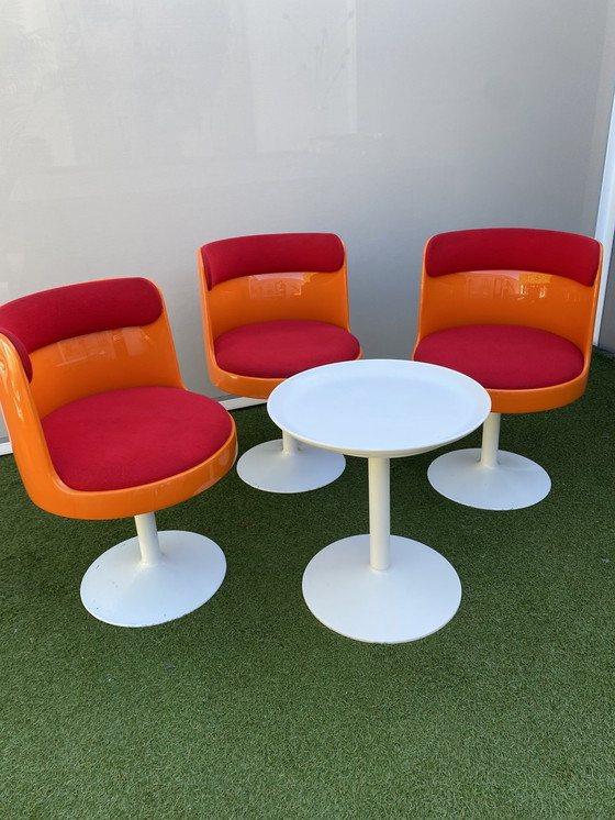 Image 1 of Space age stoelen set met tafel