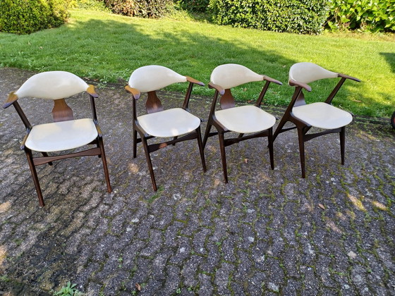 Image 1 of 4x Vintage eetkamerstoel jaren 60