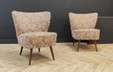 Twee Mid Century cocktailstoelen | Vintage - set 2 stoelen