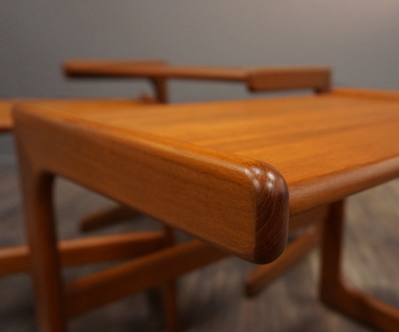 Image 1 of 3x Salin Nyborg Mid Century Teak bijzettafels