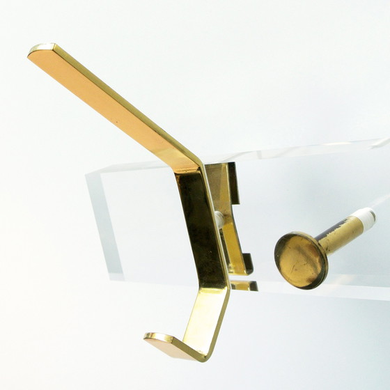 Image 1 of Vintage Messing Kapstok + 4 Kledinghangers