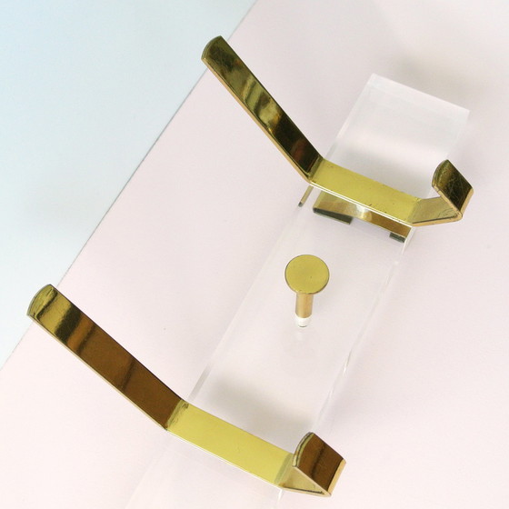 Image 1 of Vintage Messing Kapstok + 4 Kledinghangers