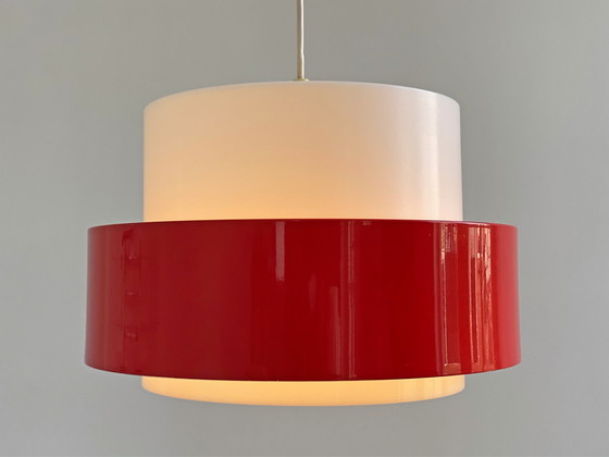 Image 1 of LUXUS hanglamp rood / wit