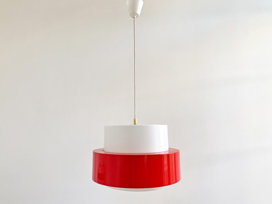 Image 1 of LUXUS hanglamp rood / wit