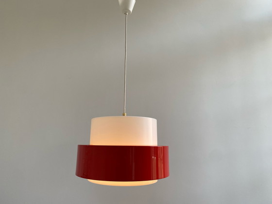 Image 1 of LUXUS hanglamp rood / wit