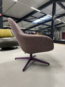 Pode spot Draai fauteuil roze stof