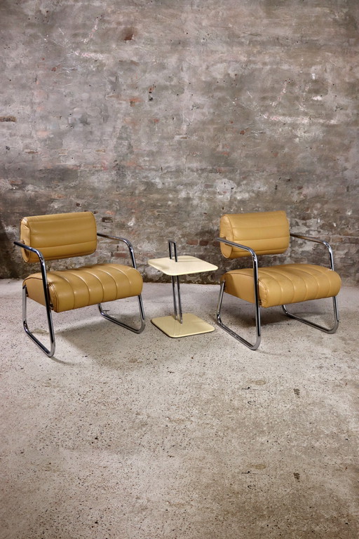 2x Eileen Gray Bonaparte fauteuils