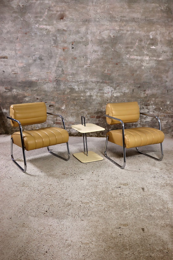 Image 1 of 2x Eileen Gray Bonaparte fauteuils