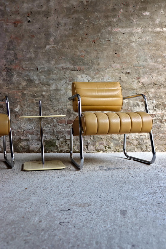 Image 1 of 2x Eileen Gray Bonaparte fauteuils