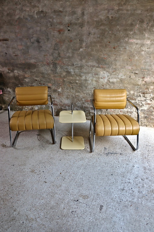 2x Eileen Gray Bonaparte fauteuils