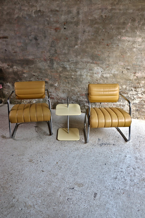 Image 1 of 2x Eileen Gray Bonaparte fauteuils