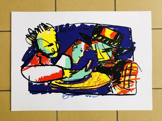 Image 1 of Herman Brood - Dus dit is um? - Zeefdruk 