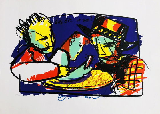 Image 1 of Herman Brood - Dus dit is um? - Zeefdruk 