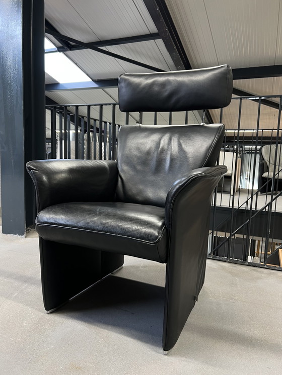 Image 1 of Jori Aqua fauteuil zwart leer