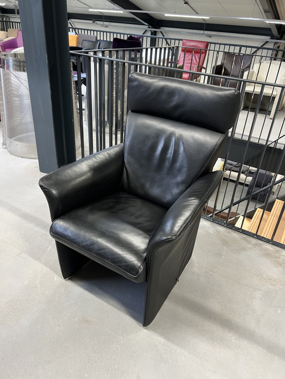 Image 1 of Jori Aqua fauteuil zwart leer