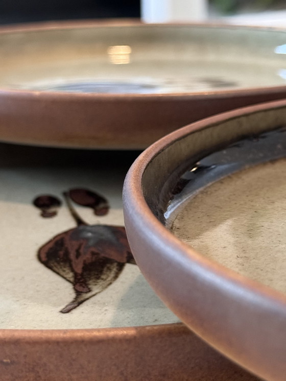 Image 1 of 6x Vintage franse zandstenen borden