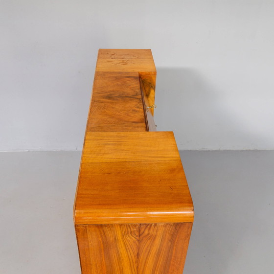 Image 1 of Art Deco wortelnoten secretaire kast