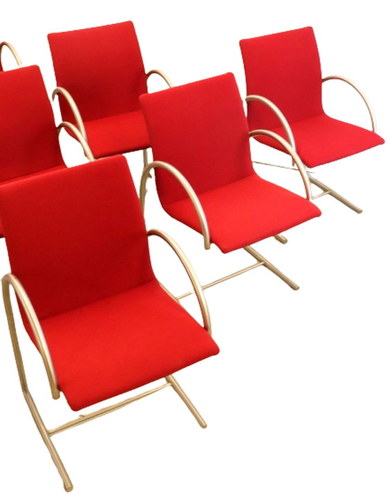 Image 1 of 8x Metaform Cirkel eetkamerstoelen vintage