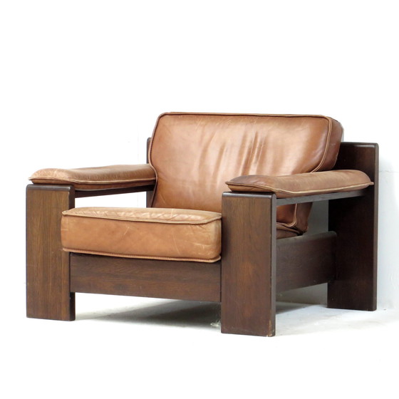 Image 1 of Leolux fauteuil in cognac leer