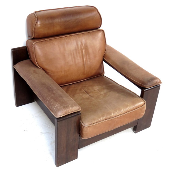 Image 1 of Leolux fauteuil in cognac leer