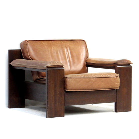 Image 1 of Leolux fauteuil in cognac leer