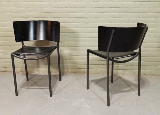 2x Philippe Starck Lila Hunter stoelen