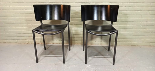 2x Philippe Starck Lila Hunter stoelen