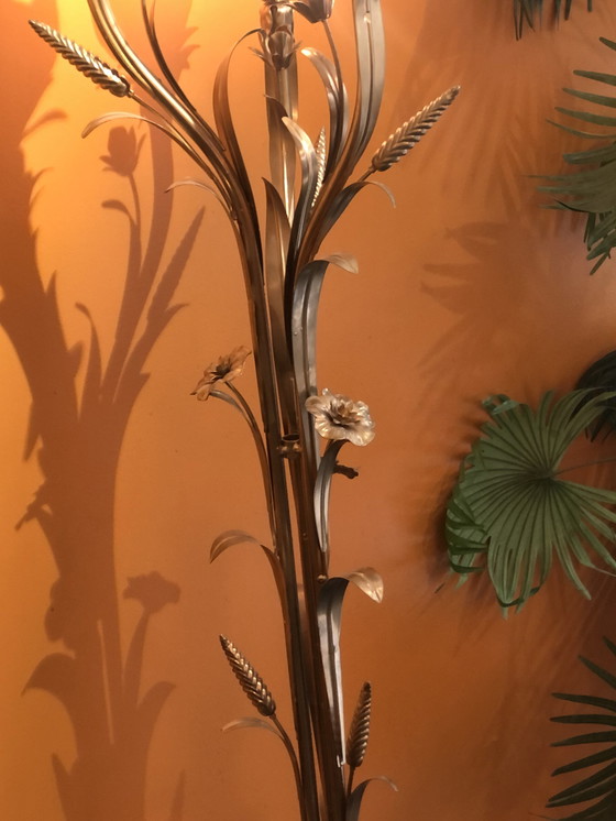 Image 1 of Vintage vloerlamp korenaren goud vintage
