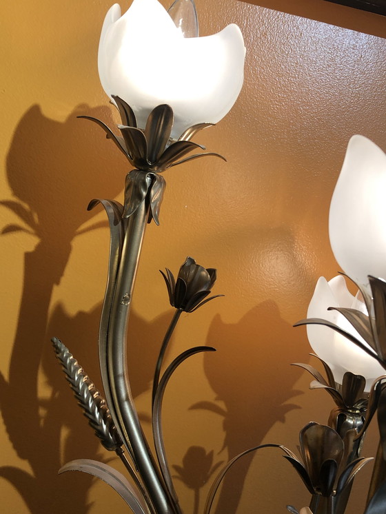 Image 1 of Vintage vloerlamp korenaren goud vintage