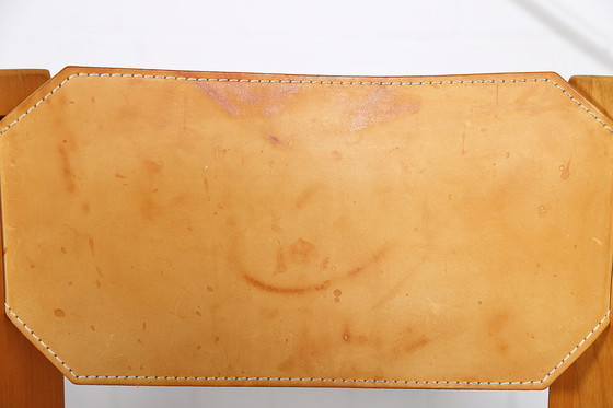 Image 1 of 4 x Vintage iepenhouten eetkamerstoelen