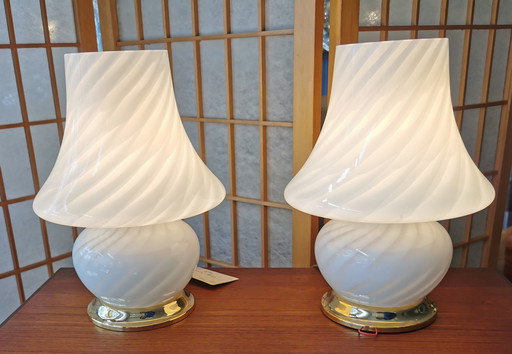 2x Mushroom lamp