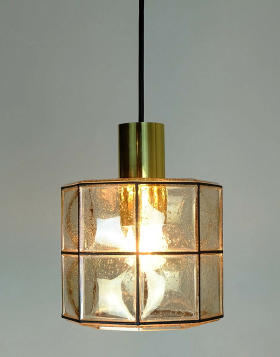 Image 1 of Vintage glashutte limburg mid century hanglamp