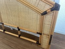 Vintage rotan/ rieten bed met 2 kastjes