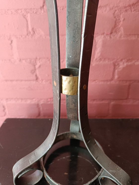 Image 1 of Vintage brutalist metalen kandelaar