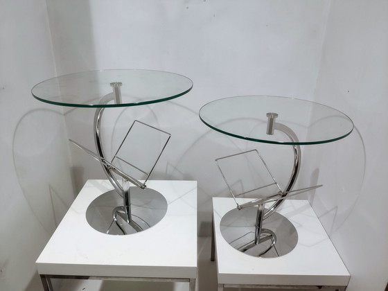 Image 1 of 2x Vintage bijzettafels