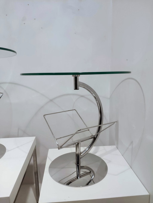 2x Vintage bijzettafels