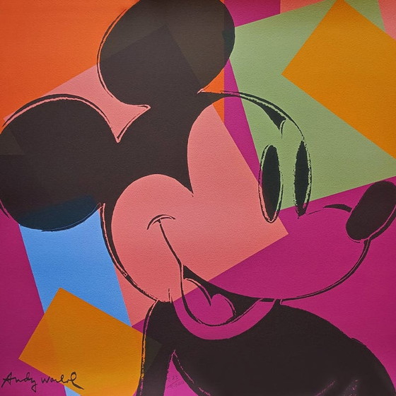 Image 1 of Andy Warhol "Mickey Mouse" Limited Edition-lithografie uit de jaren 80 van CMOA