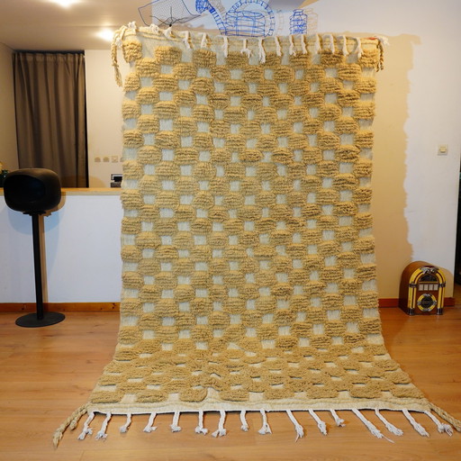 Berberkleed - 250 cm x 154 cm - taupe wol