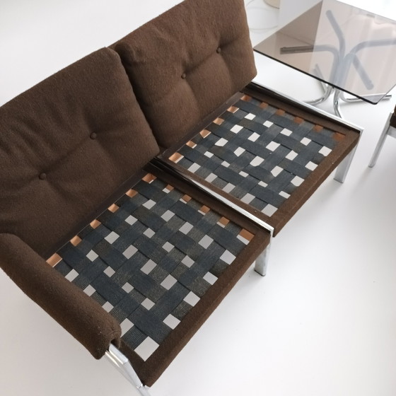 Image 1 of Vintage mid century Hoekbankset met hoektafel en salontafel