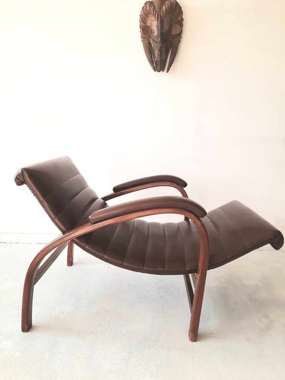 Image 1 of Midcentury verstelbare loungestoel