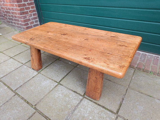 Image 1 of Brutalist eiken salontafel
