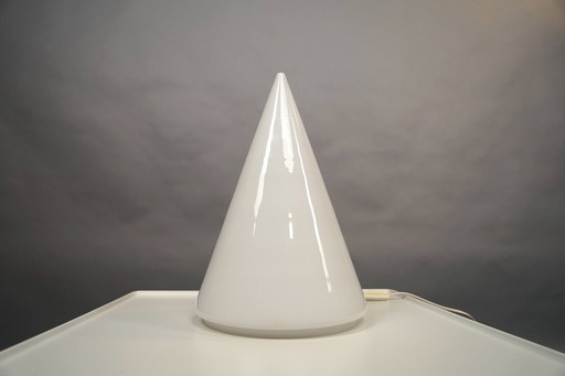 Conische Vintage lampen van ondoorzichtig glas, jaren 70