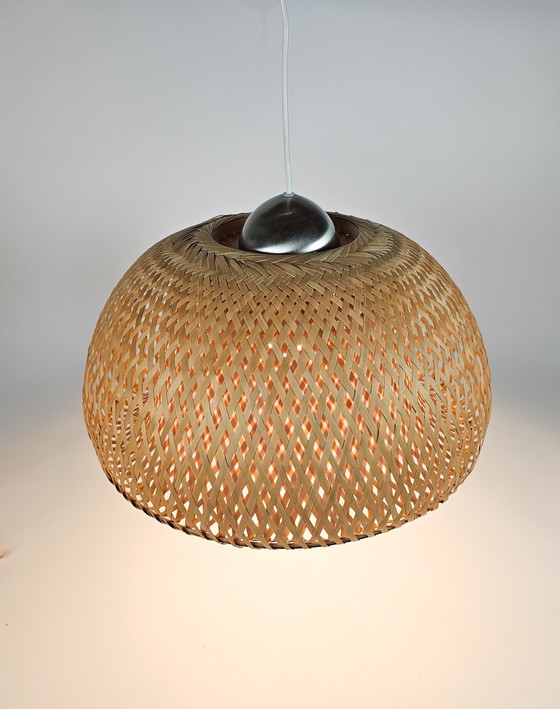 Image 1 of Ikea - Ikea design - Boja -  ratan - hanglamp - bamboe - 2000