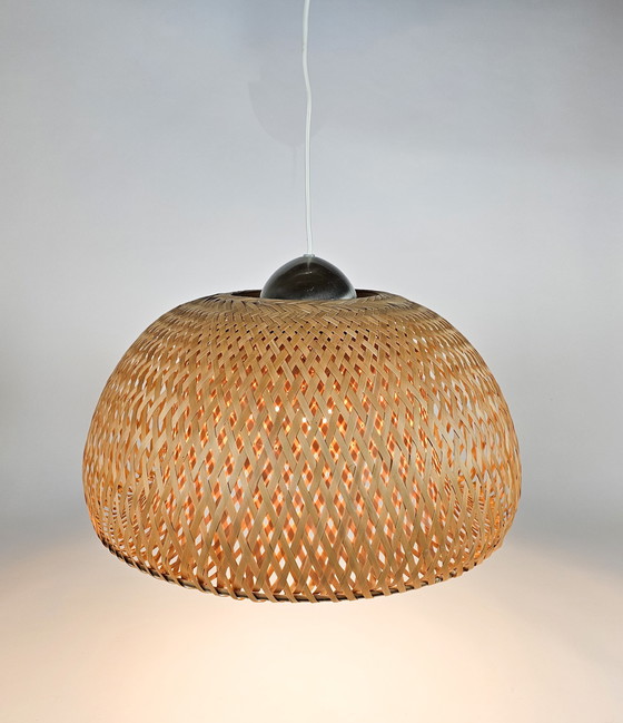 Image 1 of Ikea - Ikea design - Boja -  ratan - hanglamp - bamboe - 2000