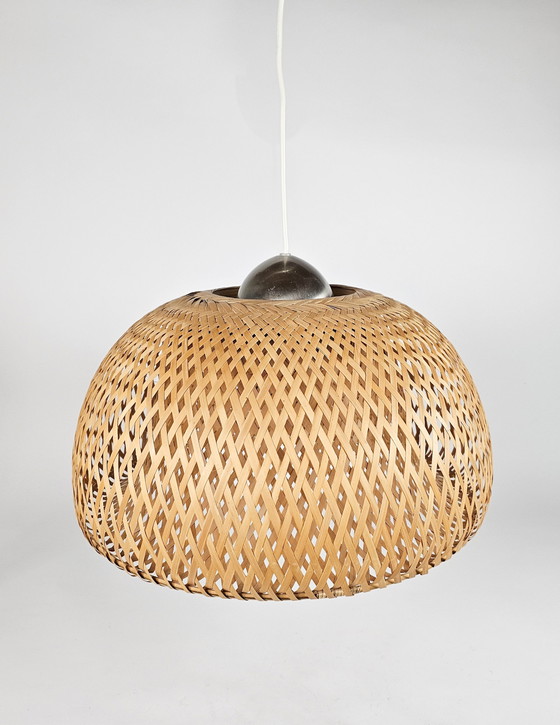 Image 1 of Ikea - Ikea design - Boja -  ratan - hanglamp - bamboe - 2000