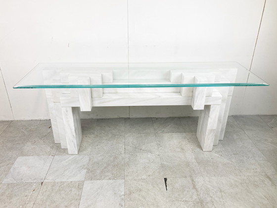 Image 1 of Architecturale marmeren console