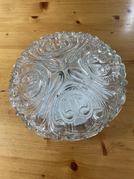 Image 1 of 2 x Vintage glazen plafonnière
